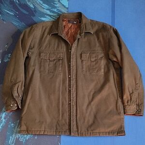 Arrow Men's Canvas Chore Coat With Quilted Lining & Corduroy Cuffs